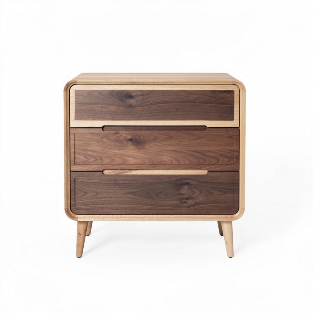 Table de chevet en bois avec trois tiroirs dimensions 60 x 40 x 50cm