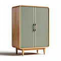 Armoire en bois avec portes noires 80 x 40 x 180cm pour rangement moderne