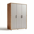 Armoire en bois de 80 x 40 x 180 cm avec portes gris et finitions modernes