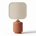 Lampe de table en céramique terracotta avec abat-jour en lin 30 x 30 x 50cm