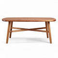 Table basse en bois de hêtre massif 120 x 60 x 45 cm pour salon